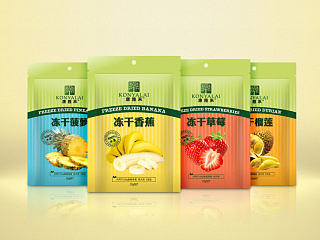 康雅来全天然水果干系列包装设计