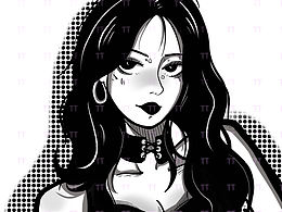 黑白波普頭像約稿