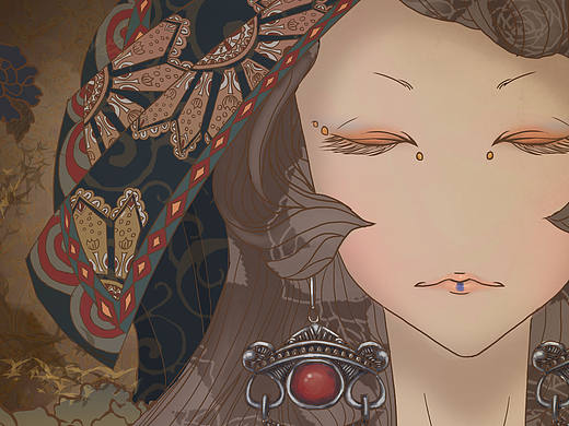 銀飾與少女（個(gè)人主頁-ZMTc0NTcxNjg=） - 商業(yè)插畫 - 站酷設(shè)計(jì)師禾六HL原創(chuàng)素材 - 站酷ZCOOL