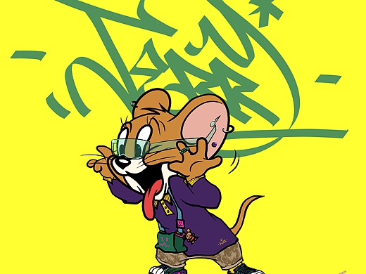 猫和老鼠插画-新锐潮流插画1年前f4(原创涂鸦)插画-新锐潮流插画1年前