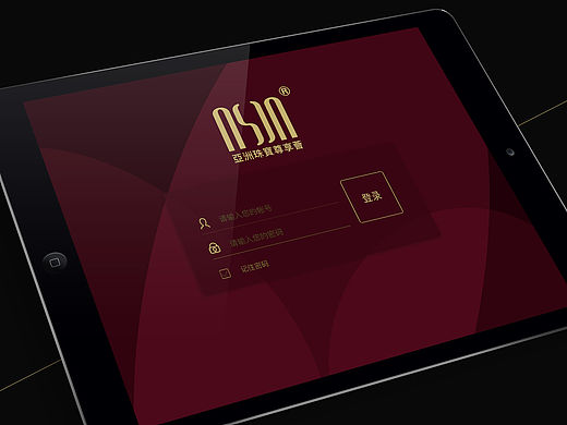 钻石平台ipad界面设计