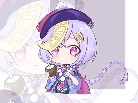 原神～七七（个人主页-ZNTM3ODQwMDQ=） - 创作习作 - 站酷设计师画画的卷卷子原创素材 - 站酷ZCOOL