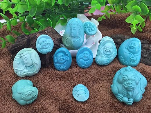 純天然原礦綠松石精雕（個人主頁-ZMTMyMDc1MDg=） - 工藝品設計 - 站酷設計師迷鹿森林原創(chuàng)素材 - 站酷ZCOOL