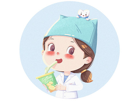 画一位牙科医生，Dr.He~(含过程）