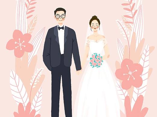 婚纱插画（个人主页-ZMjk2Njc3MDg=） - 创作习作 - 站酷设计师黄木鱼原创素材 - 站酷ZCOOL