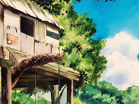 明小花水彩～去年夏天～