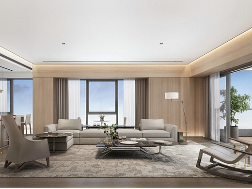 现代轻奢样板房效果图表现