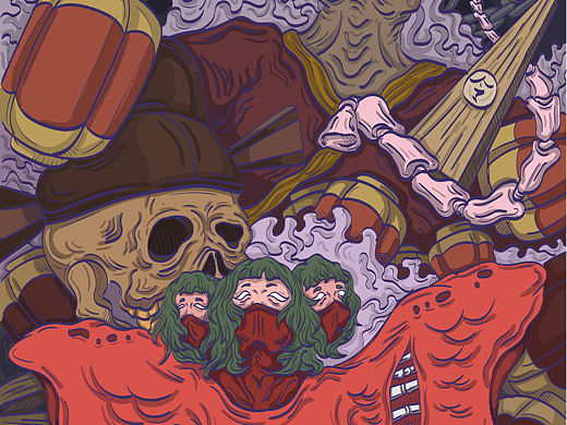 之前的练笔插画。