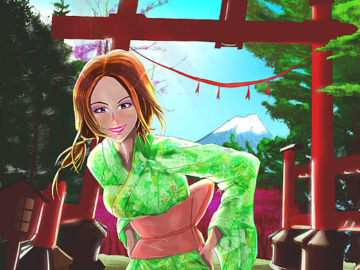 八重带我去看富士山