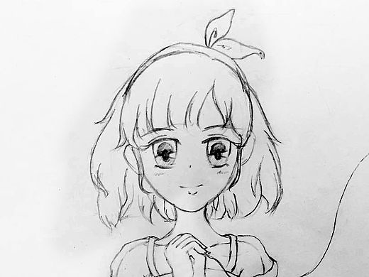 原创手绘插画线稿 爱丽丝姐妹系列 5格漫画