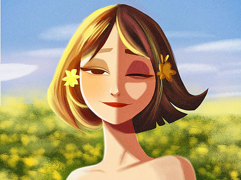 扁平风格插画 头像