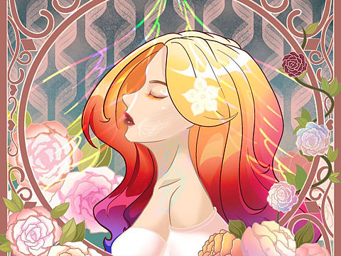 欧美、花卉、翅膀