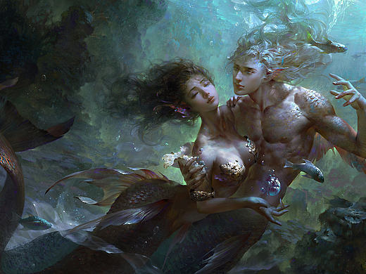 CG插画十二星座之《双鱼座》 