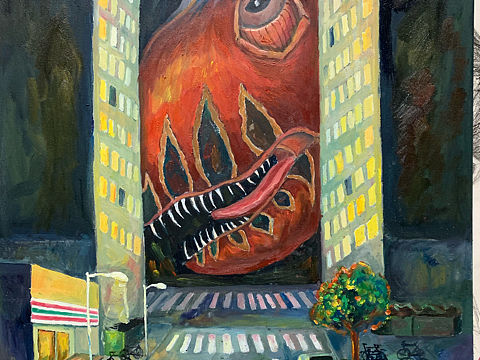 大一上学期的油画创作（个人主页-ZNDQyNTE5MTY=） - 绘画 - 站酷设计师狒狒就是我原创素材 - 站酷ZCOOL