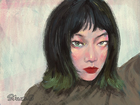 procreate人物头像厚涂写生