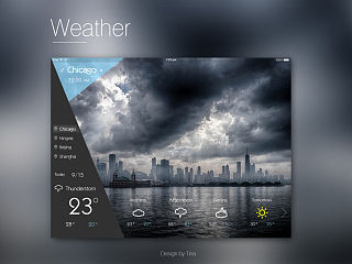 pad端天气工具APP