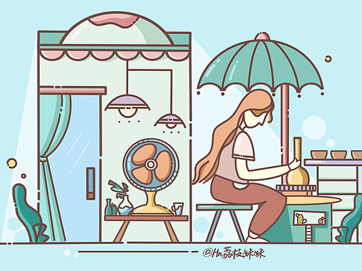 线条风插画