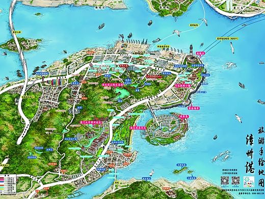 招商局漳州港手绘地图