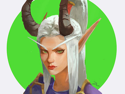 练习，给自己魔兽世界里的角色画个像