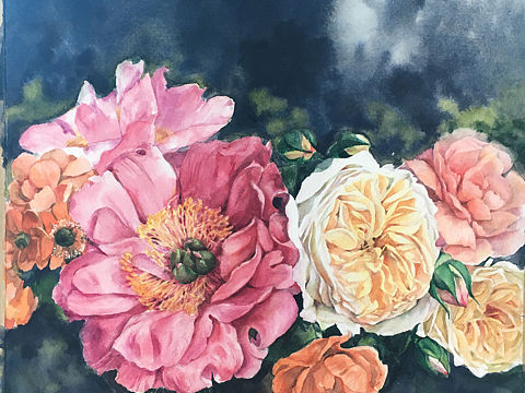 花卉水彩