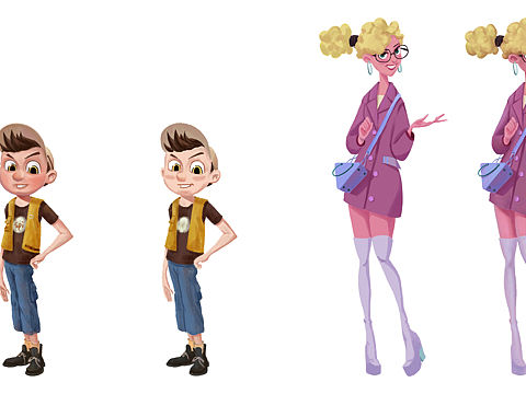 第一次设计完整的欧美风格角色插画[z惊恐]（个人主页-ZMzU2MTE5NzI=） - 概念设定 - 站酷设计师徐子然HY原创素材 - 站酷ZCOOL