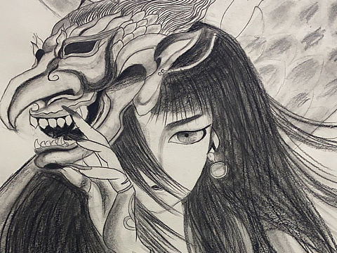 漆画作品：绵羊