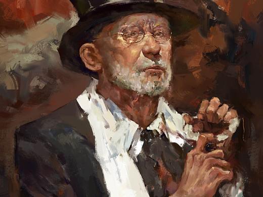 老头半身像临摹xision临摹作品（个人主页-ZNjYyOTQ3NDQ=） - 艺术插画 - 站酷设计师西瓜炖榴莲Qhmty原创素材 - 站酷ZCOOL