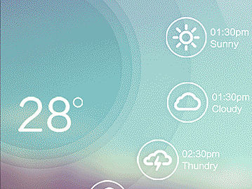 天气预报APP概念设计-首页