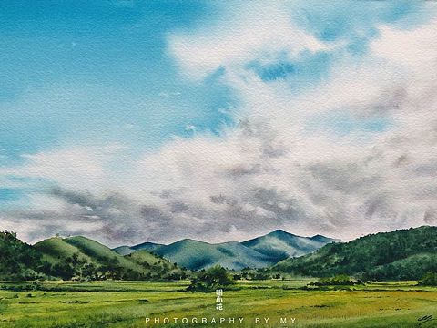 明小花水彩～那明媚灿烂的日子～附过程图～