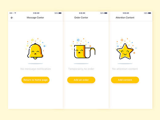 APP-空狀態(tài)（個人主頁-ZMTY1NzI3MjA=） - APP界面 - 站酷設(shè)計師阿小會原創(chuàng)素材 - 站酷ZCOOL