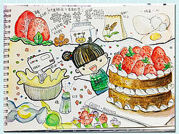 手绘甜点之《母亲节蛋糕》