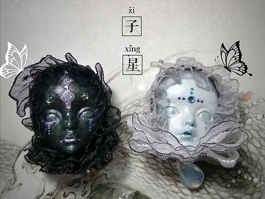 【双子星】手作胸针