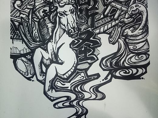 黑白装饰画