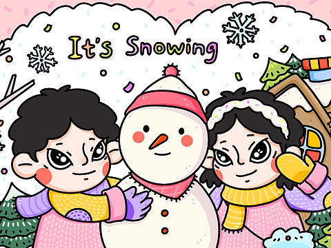 【乖乖和粒粒】一起玩雪吧❄️