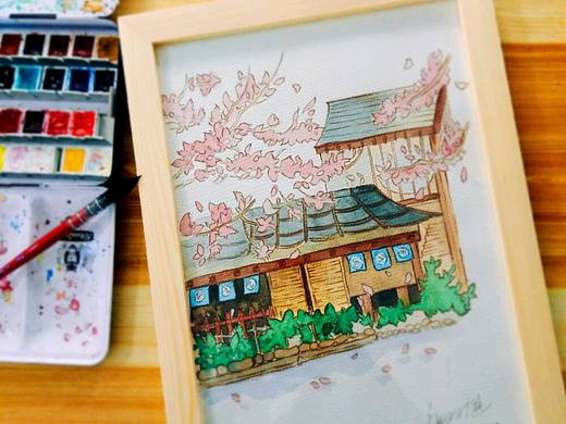 水彩风景―日本