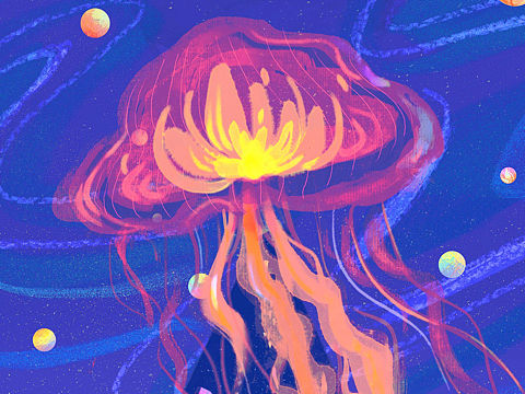 治愈插画｜水母星球系列