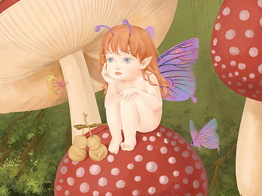 北木插画-游戏原画精灵明信片2年前木叽子插画-绘本复古精灵创建时间