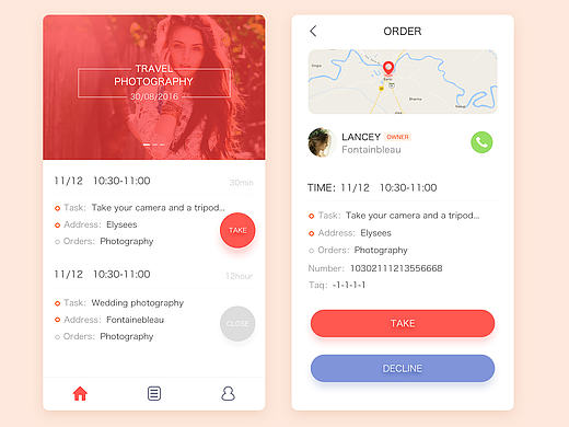 旅游界面（个人主页-ZMTkxNzcwODA=） - APP界面 - 站酷设计师蓝禹晴原创素材 - 站酷ZCOOL