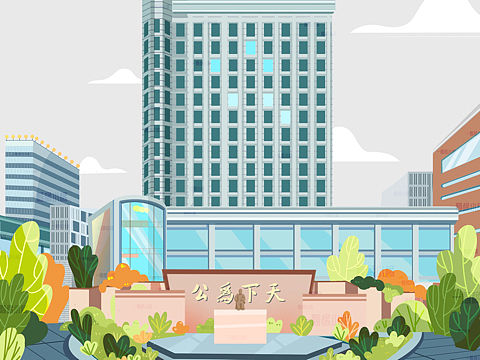 最近画的三组城市地标