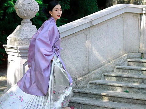 【汉服设计】合欢花鸟妆花裙成品展示