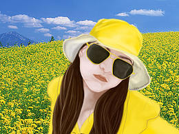 油菜花女孩