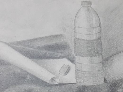 靜物素描（個人主頁-ZMTkxMzIzNTY=） - 繪畫 - 站酷設(shè)計師畸人原創(chuàng)素材 - 站酷ZCOOL