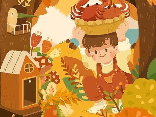 秋分-LOFTER开屏（个人主页-ZMzAzODMwNTI=） - 艺术插画 - 站酷设计师Rwins原创素材 - 站酷ZCOOL