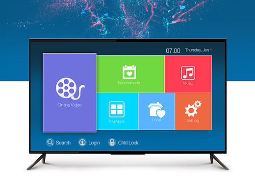 电视盒子ui设计（Smart TV Box UI）