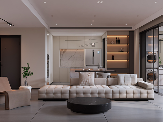 151㎡ 现代奶油风，一隅安宁