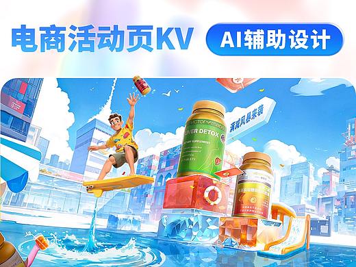 夏日主题活动页 (AI辅助创作)