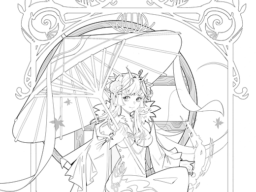  今天元气课堂宝子们的线稿作品已经抵达！