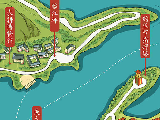 手绘地图_升钟湖_含设计分析