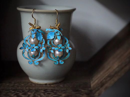 传统手工饰品,耳环胸针