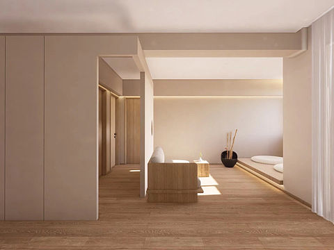 陌上设计｜89m²滨江·金色时光